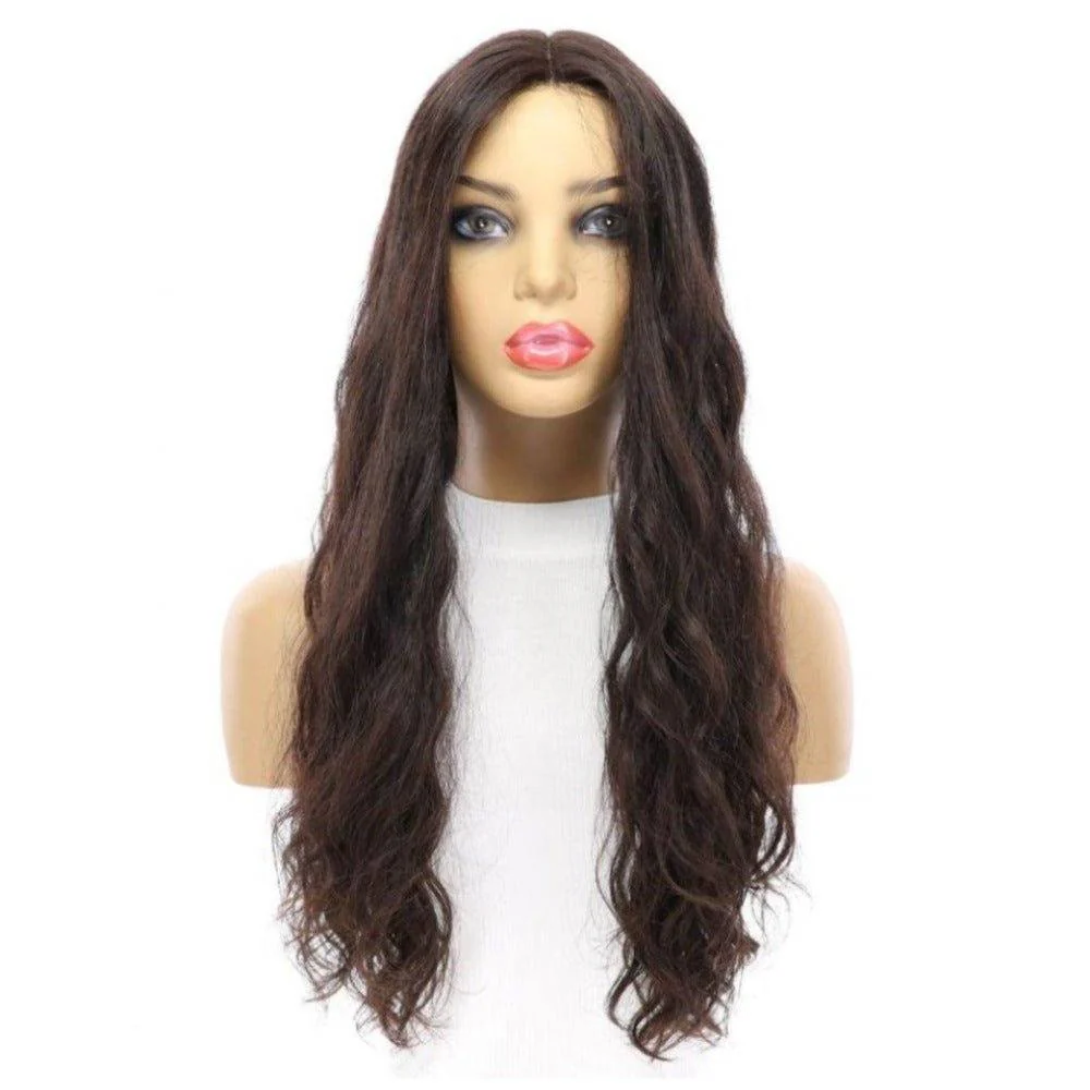 24" Divine Lace Top Wig Natural Black Wavy - Image 4