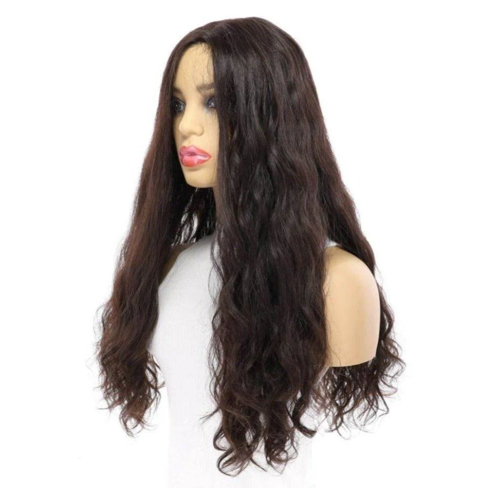 24" Divine Lace Top Wig Natural Black Wavy - Image 6