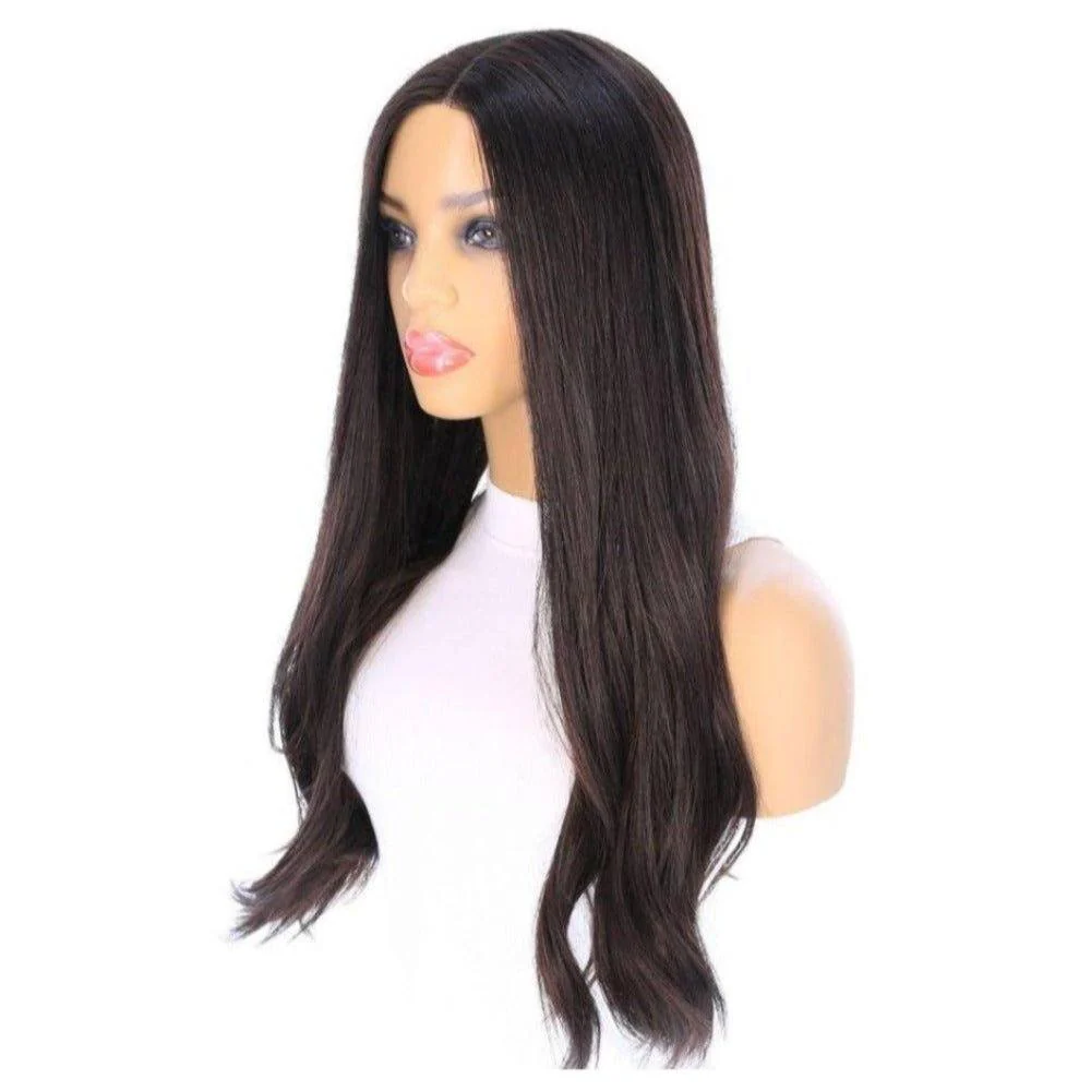 24" Divine Lace Top Wig Soft Black - Image 4