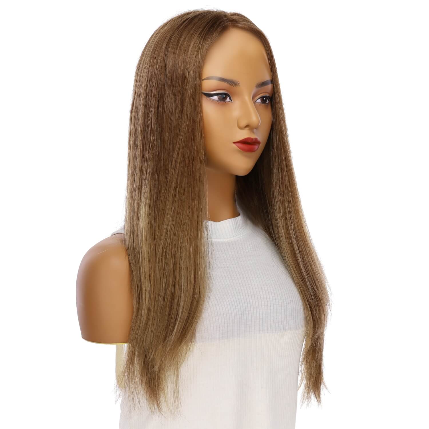 24" Gisele Silk Top Wig Light Brown Babylight - Image 2
