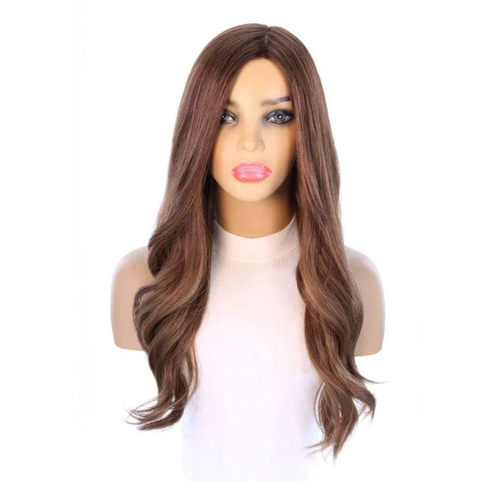 24" Gisele Silk Top Wig Medium Brown Babylight - Image 3