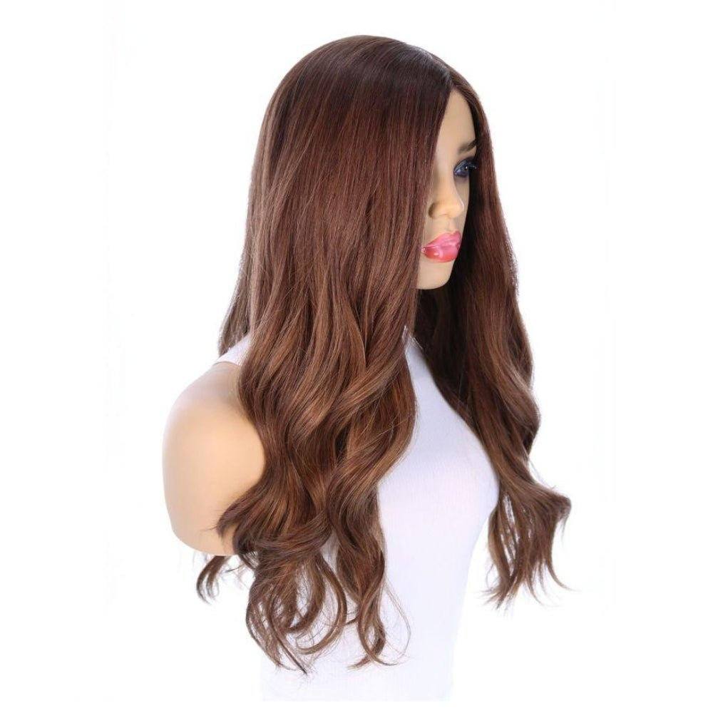 24" Gisele Silk Top Wig Medium Brown Babylight - Image 4