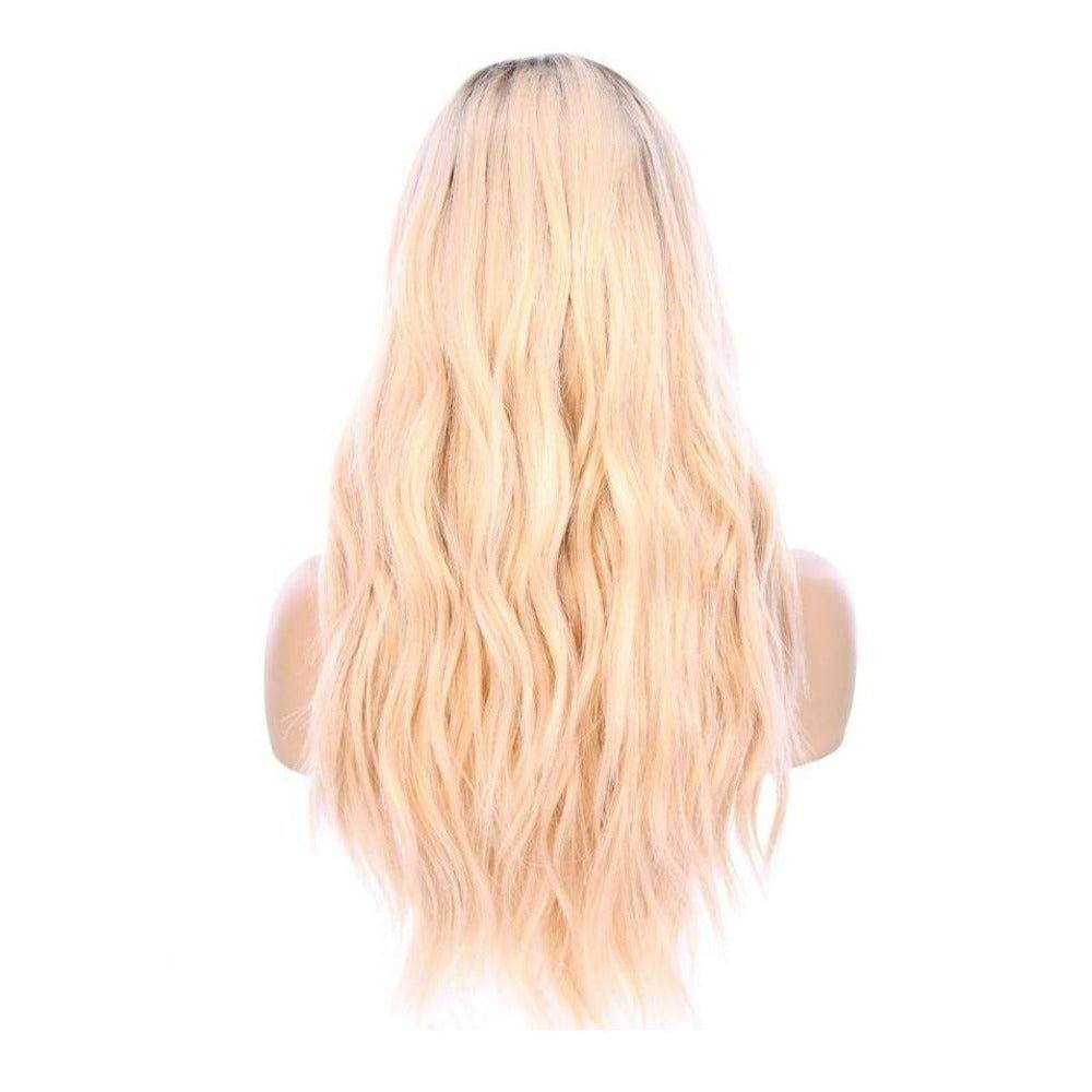 24" Gisele Silk Top Wig Platinum Blonde w/ Rooting - Image 4