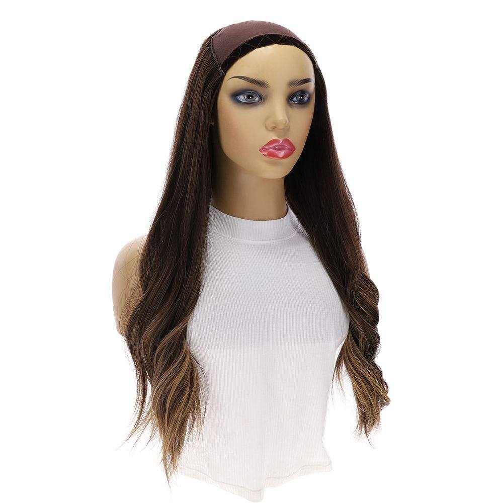 24" HatFall Wig Dark Brown Balayage - Image 4
