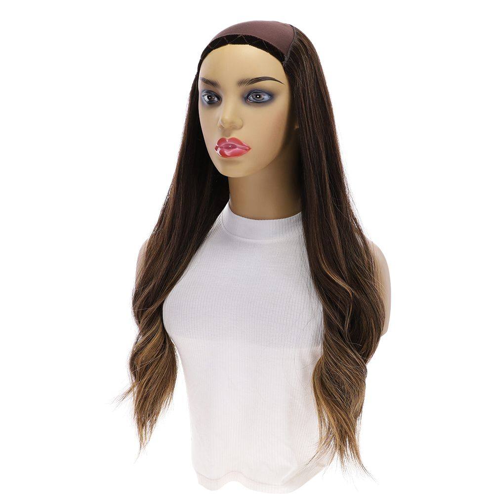 24" HatFall Wig Dark Brown Balayage - Image 7