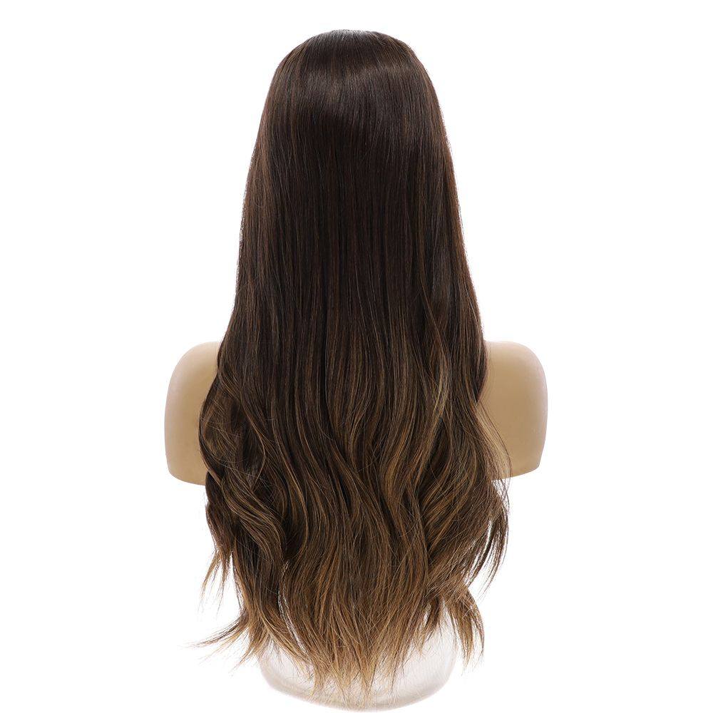 24" HatFall Wig Dark Brown Balayage - Image 8