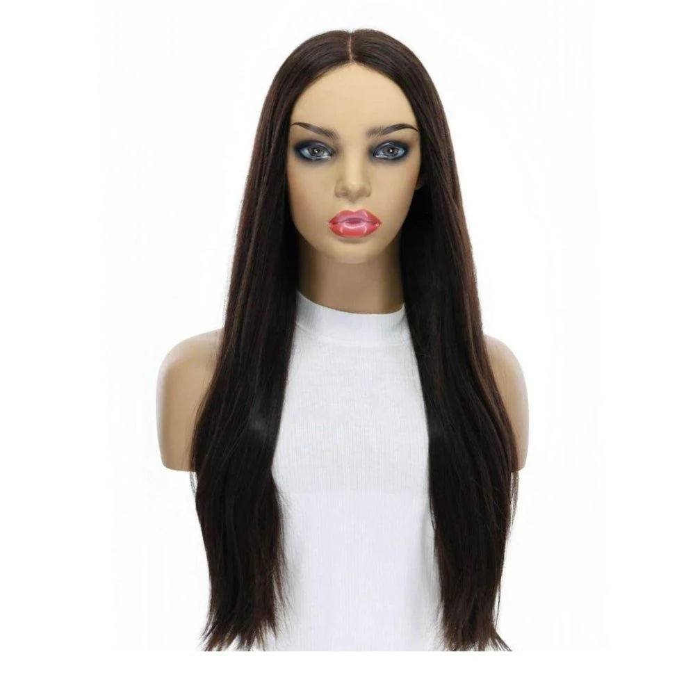 24" Secret Lace Top Wig #2 Neutral Dark Brown - Image 4