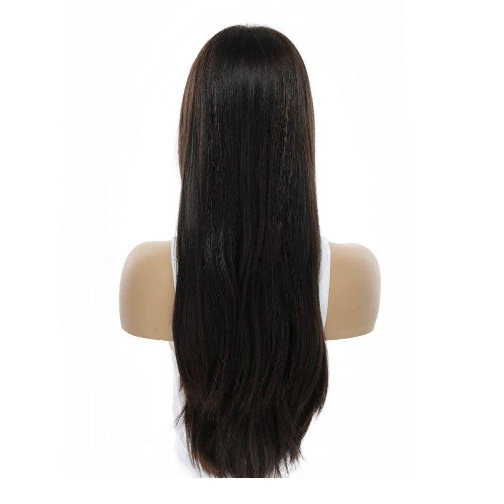 24" Secret Lace Top Wig #2 Neutral Dark Brown - Image 5