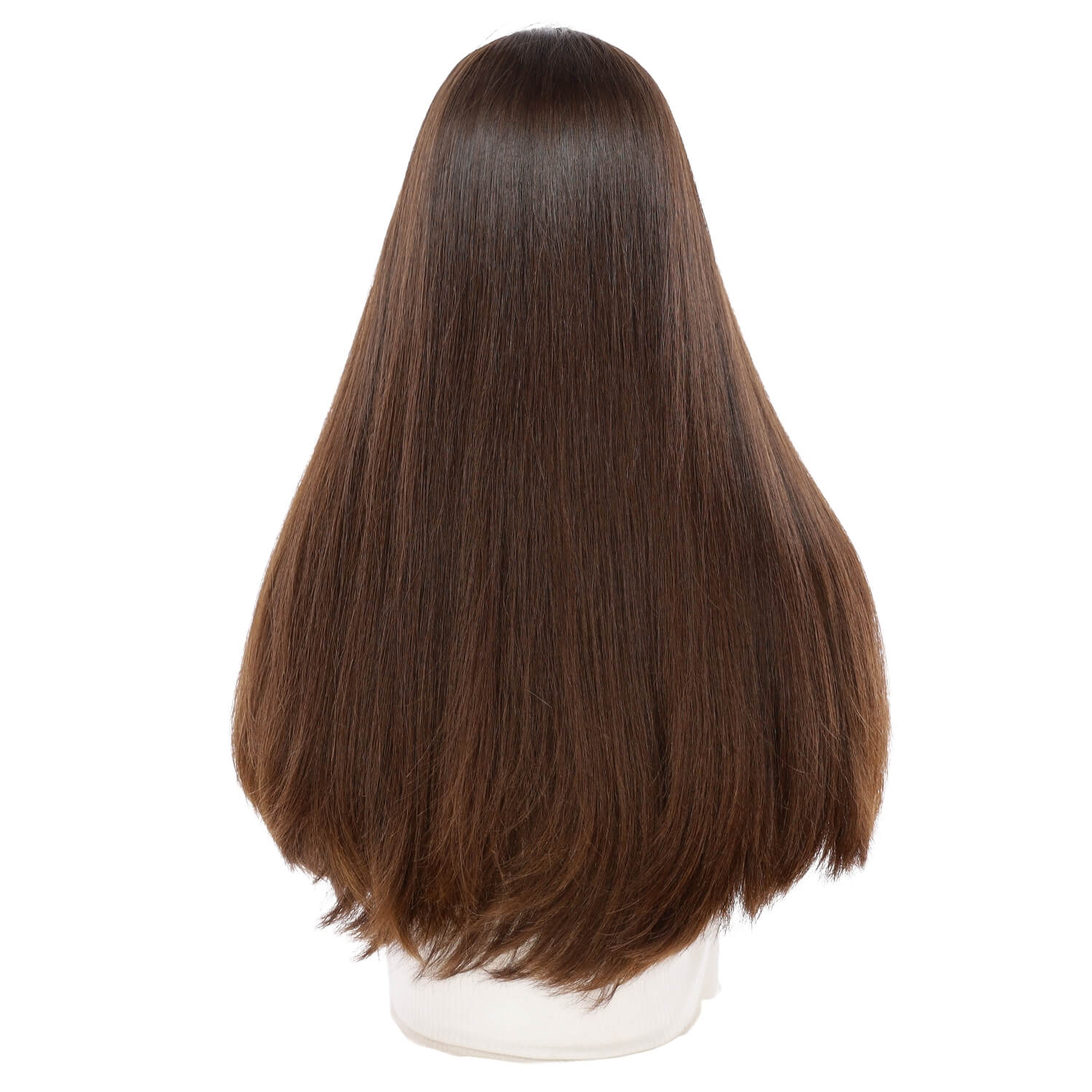 24" Luxe Silk Top Wig #4 Dark Brown - Image 3