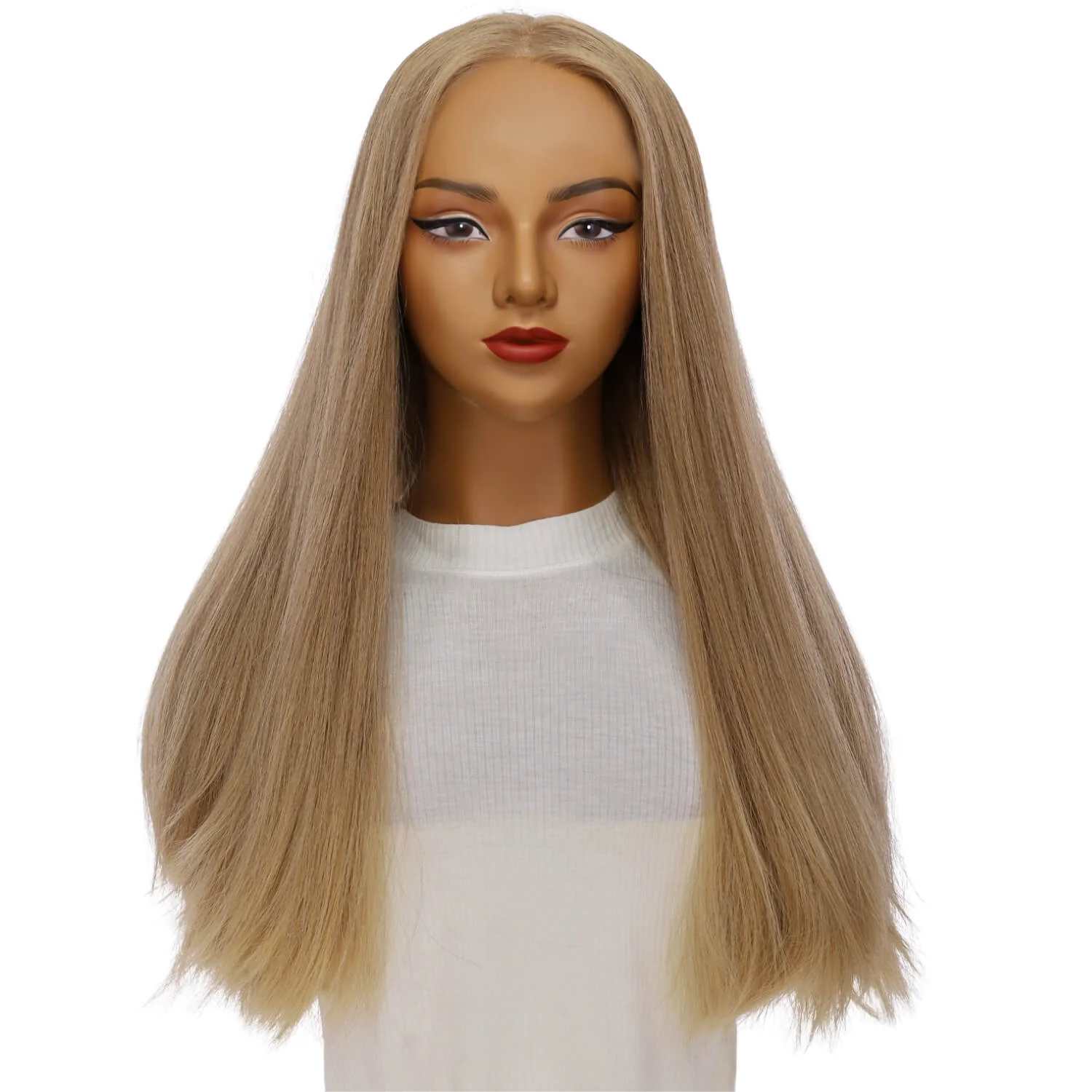 24" Luxe Silk Top Wig #16 Warm Dark Blonde - Image 2