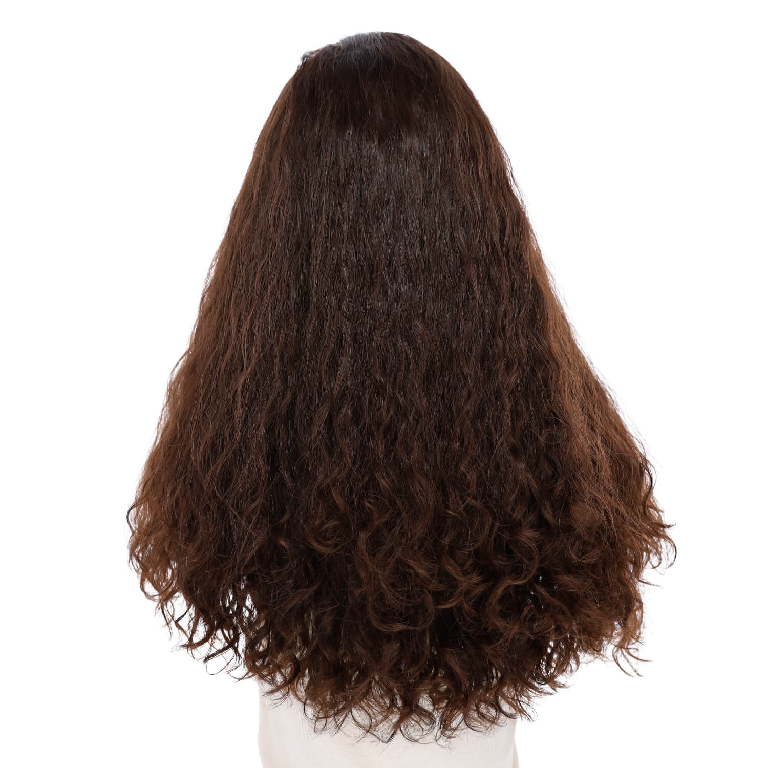 24" Luxe Silk Top Wig #2 Neutral Dark Brown Wavy - Image 3