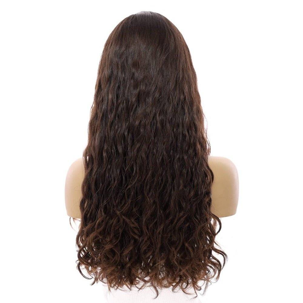 24" Luxe Silk Top Wig #4 Dark Brown Wavy - Image 3