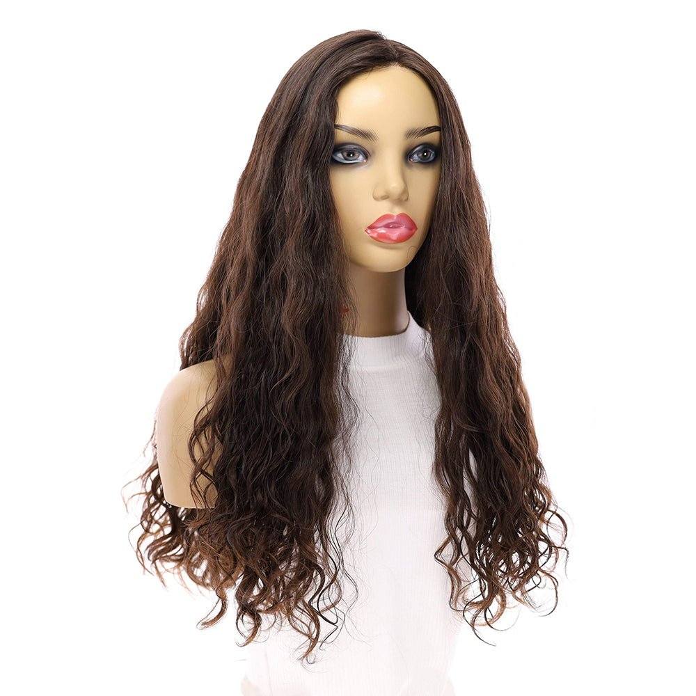 24" Luxe Silk Top Wig #4 Dark Brown Wavy - Image 4