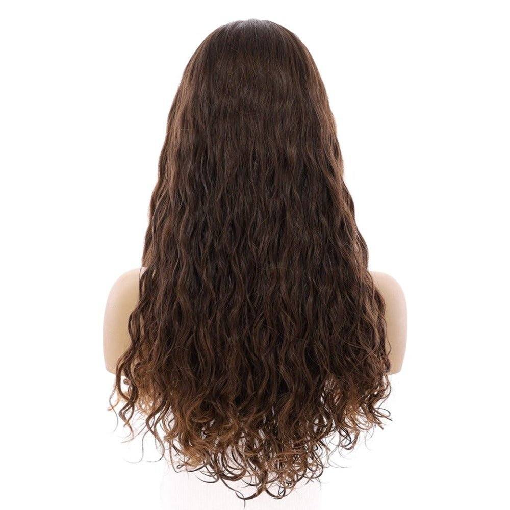 24" Luxe Silk Top Wig #5 Warm Dark Brown Wavy - Image 3