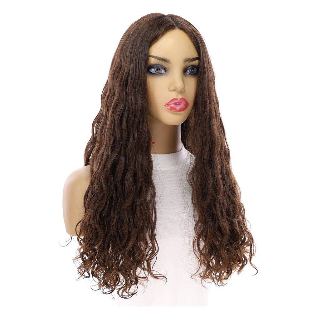 24" Luxe Silk Top Wig #5 Warm Dark Brown Wavy - Image 4