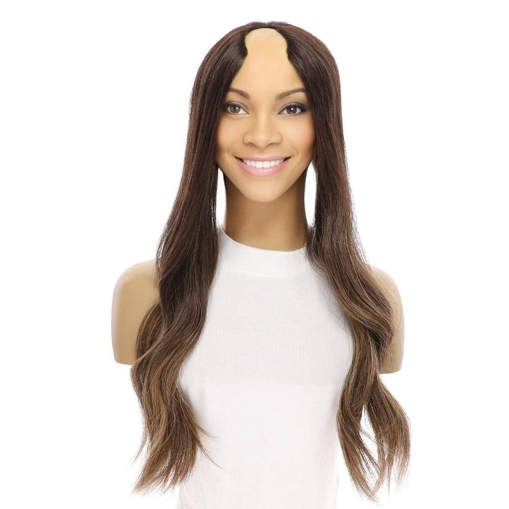 24" U-Shape Topper Dark Brown Balayage - Image 3