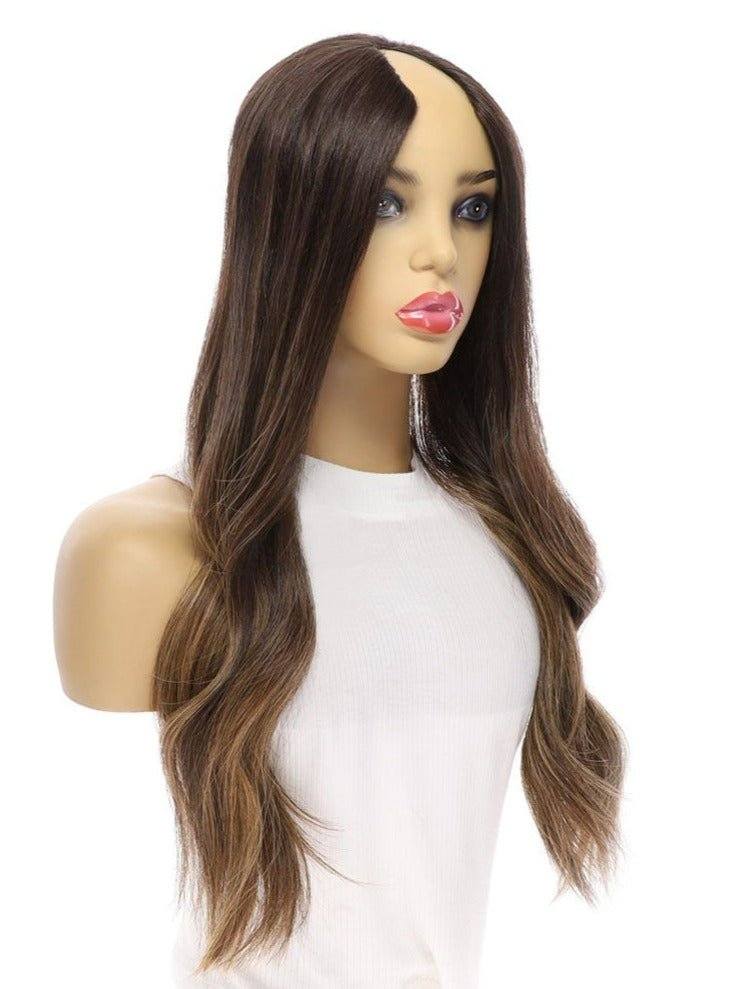 24" U-Shape Topper Dark Brown Balayage - Image 4