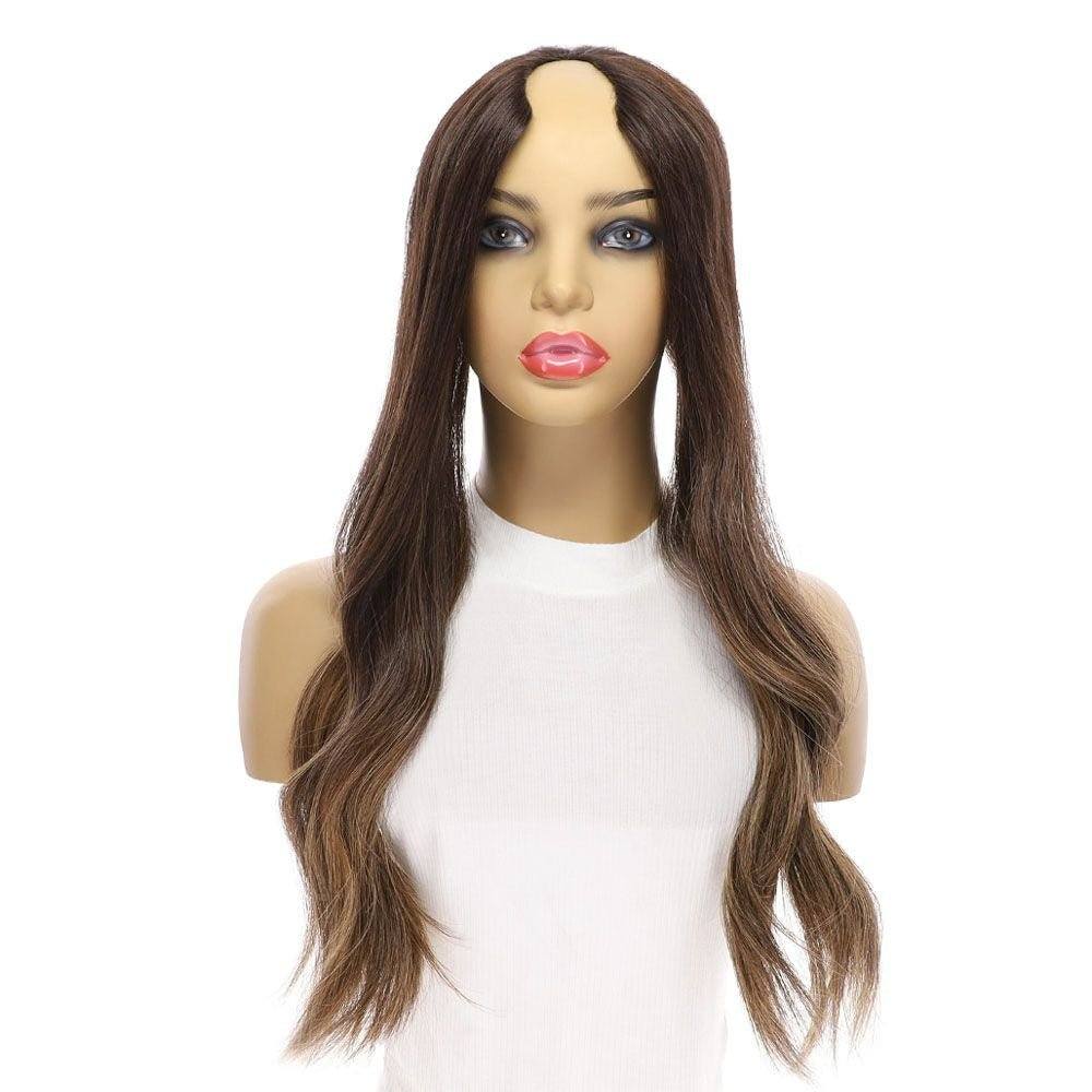 24" U-Shape Topper Dark Brown Balayage - Image 5