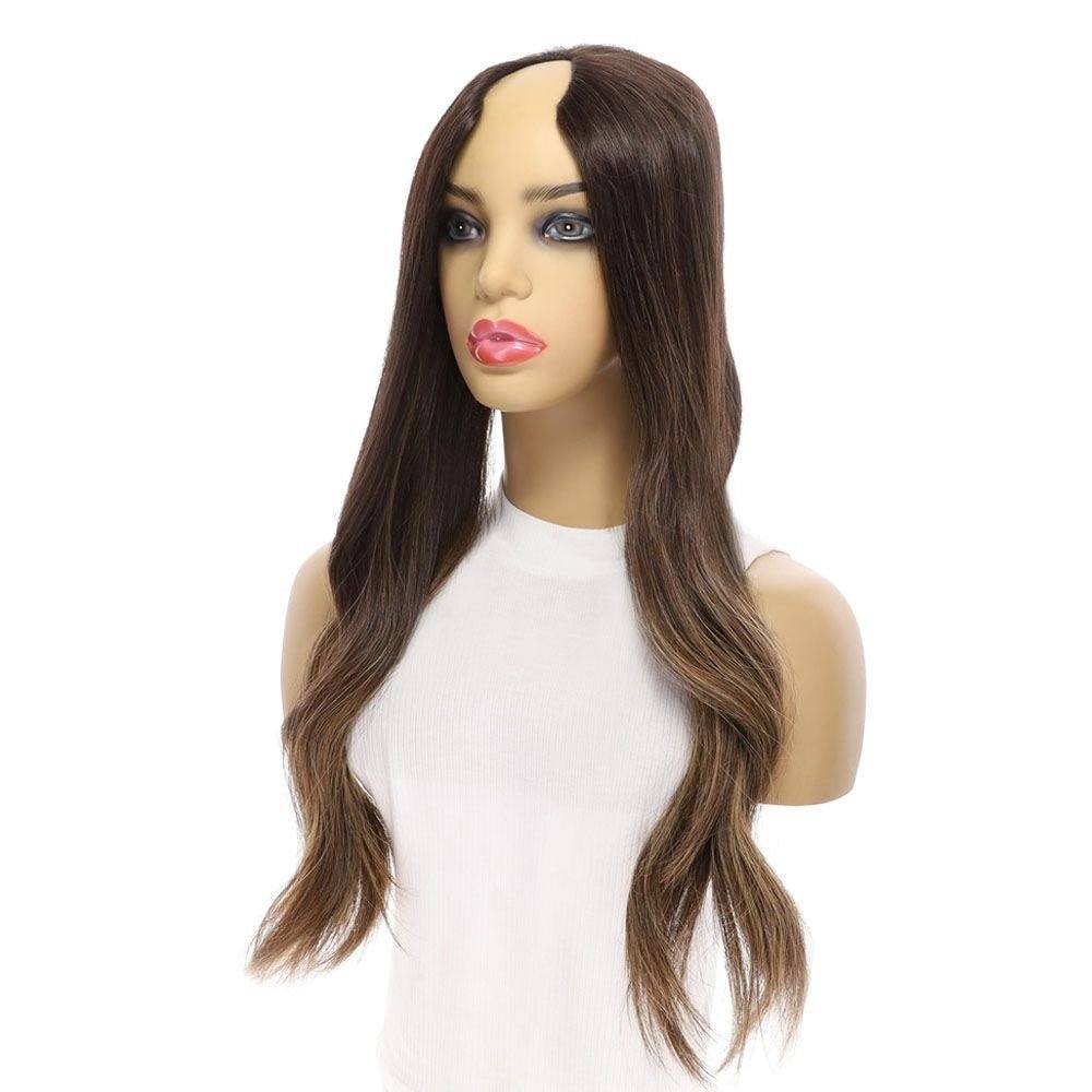 24" U-Shape Topper Dark Brown Balayage - Image 6