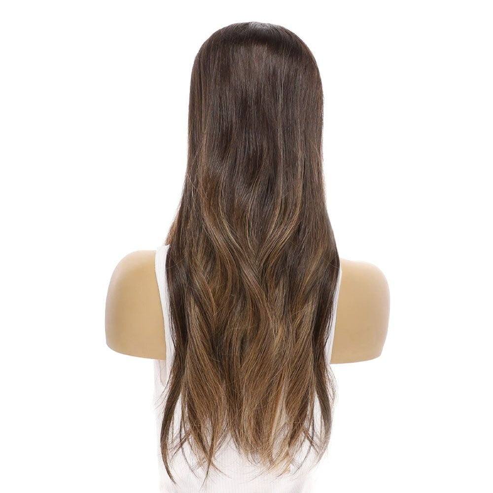 24" U-Shape Topper Dark Brown Balayage - Image 7