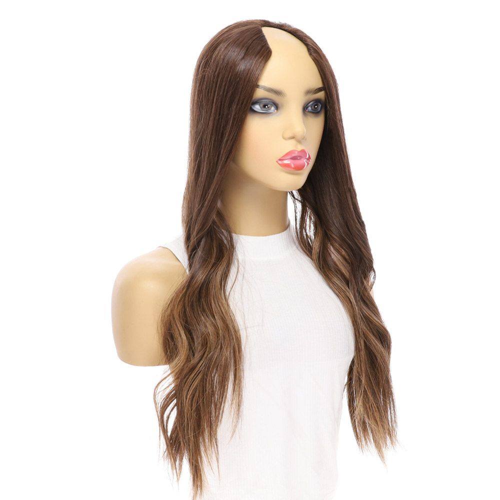 24" U-Shape Topper Medium Brown Balayage - Image 4