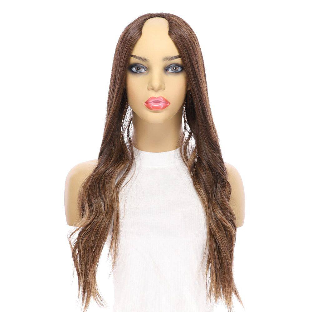 24" U-Shape Topper Medium Brown Balayage - Image 5