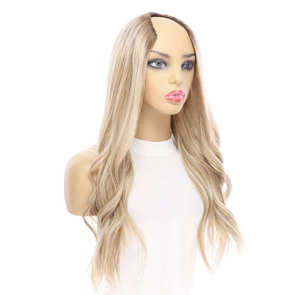 24" U-Shape Wig Ash Blonde - Image 4