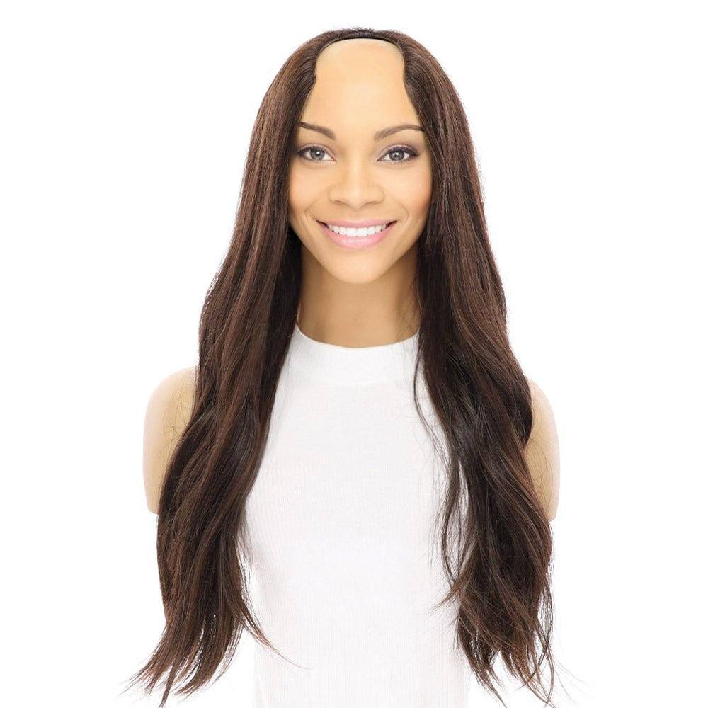 24" U-Shape Wig Dark Brown - Image 3