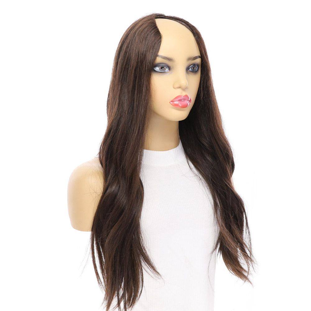 24" U-Shape Wig Dark Brown - Image 4