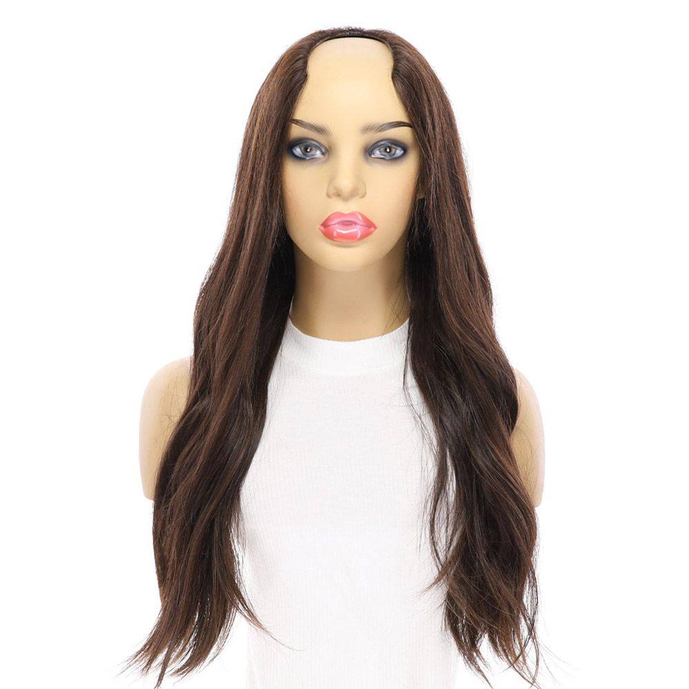 24" U-Shape Wig Dark Brown - Image 5