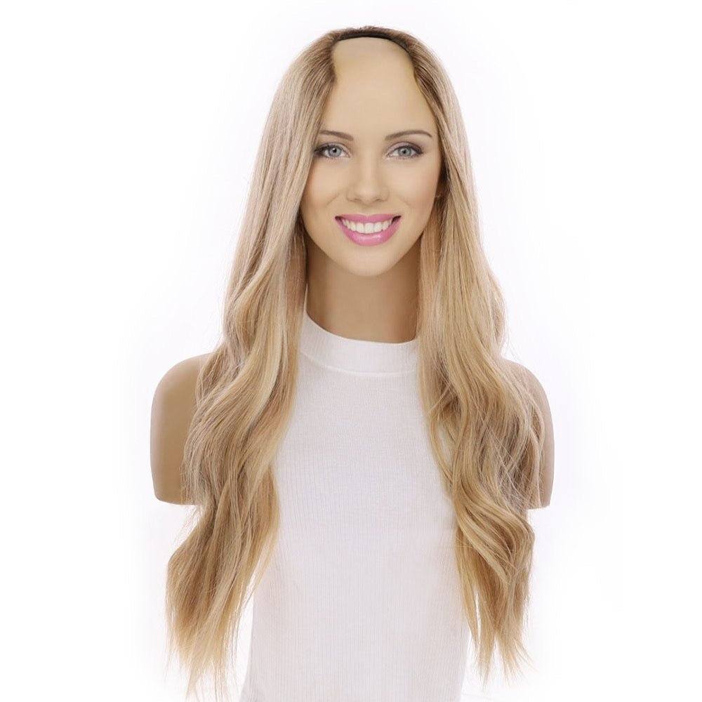 24" U-Shape Wig Golden Blonde - Image 3