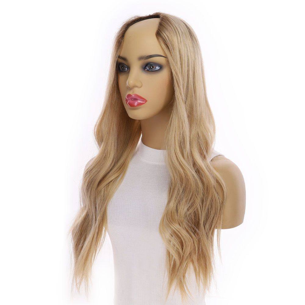 24" U-Shape Wig Golden Blonde - Image 6