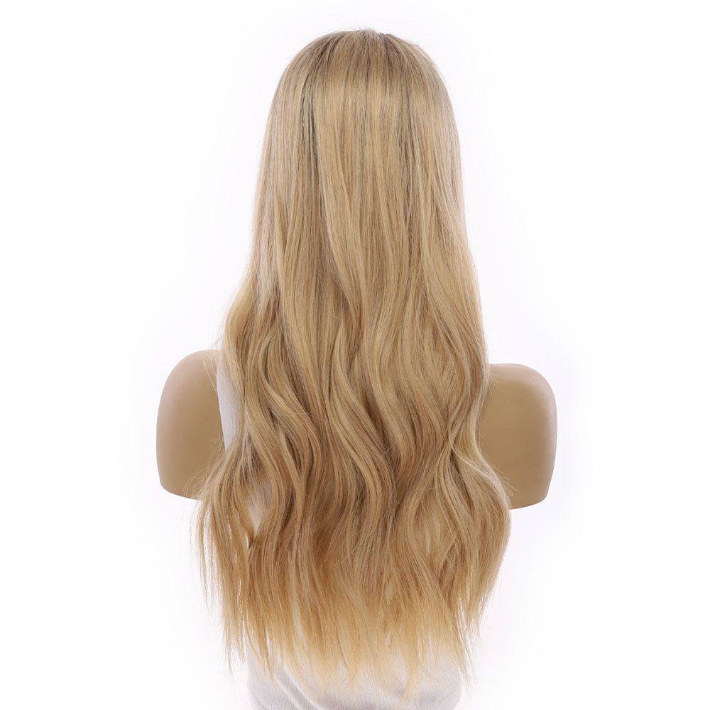24" U-Shape Wig Golden Blonde - Image 7