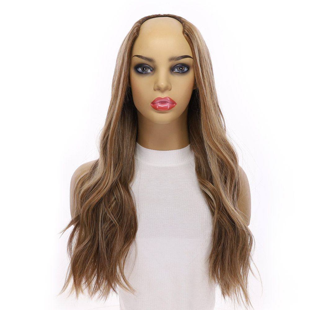 24" U-Shape Wig Medium Blonde - Image 3