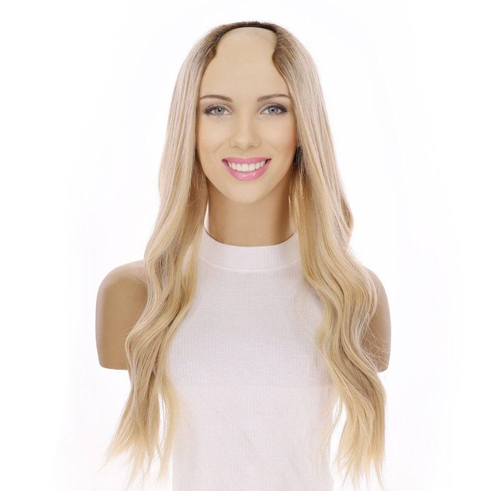 24" U-Shape Wig Beige Blonde - Image 3