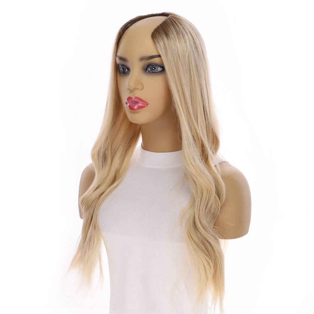 24" U-Shape Wig Beige Blonde - Image 6