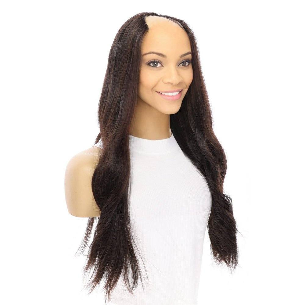 24" U-Shape Wig Soft Black - Image 2