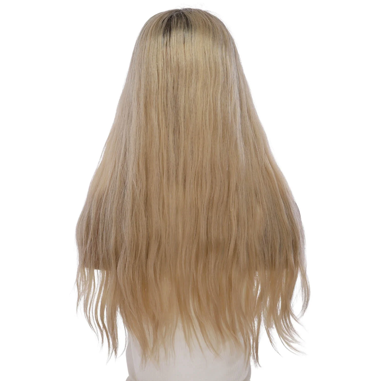 24" U-Shape Topper Beige Blonde Wavy - Image 3