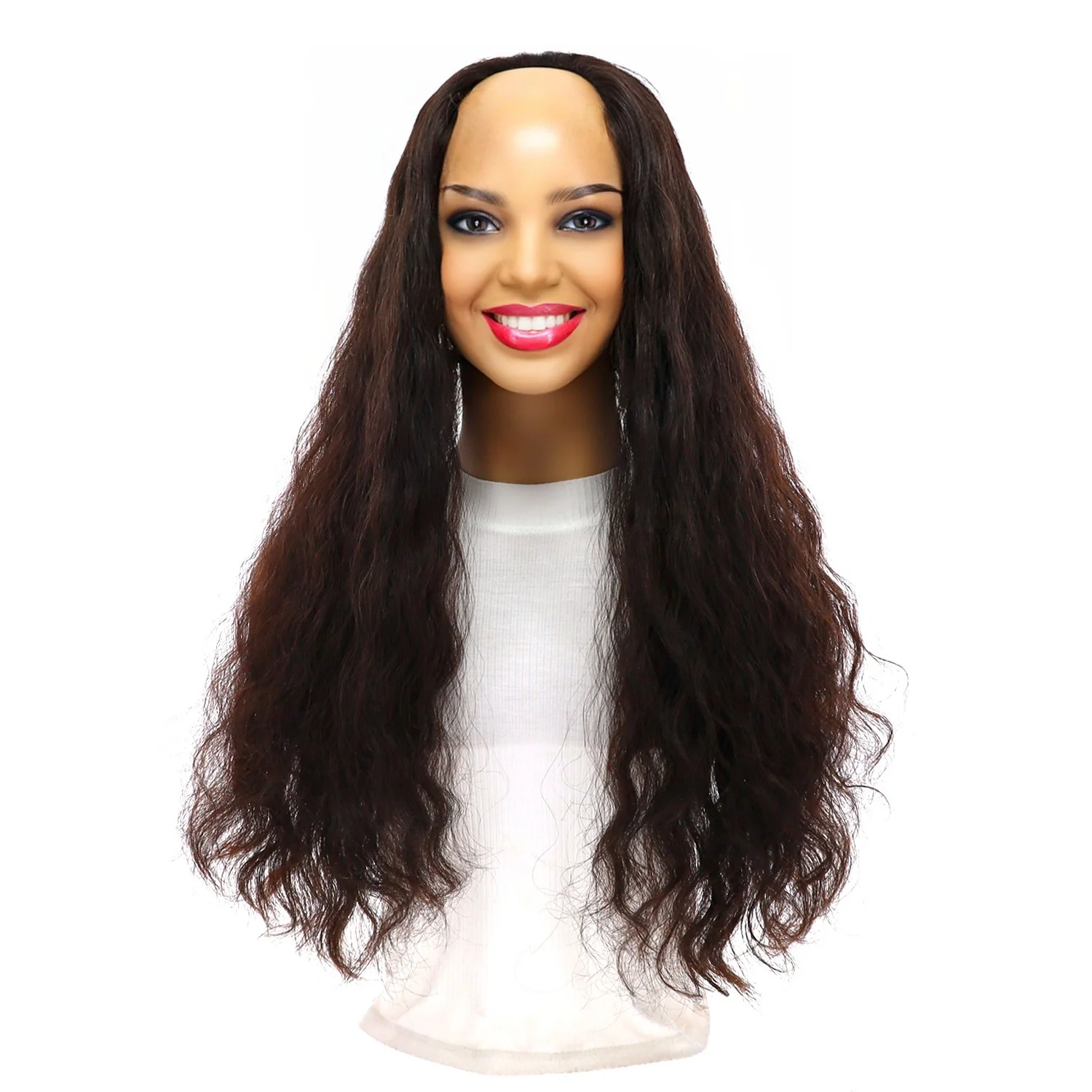 24" U-Shape Topper Soft Black Wavy - Image 2