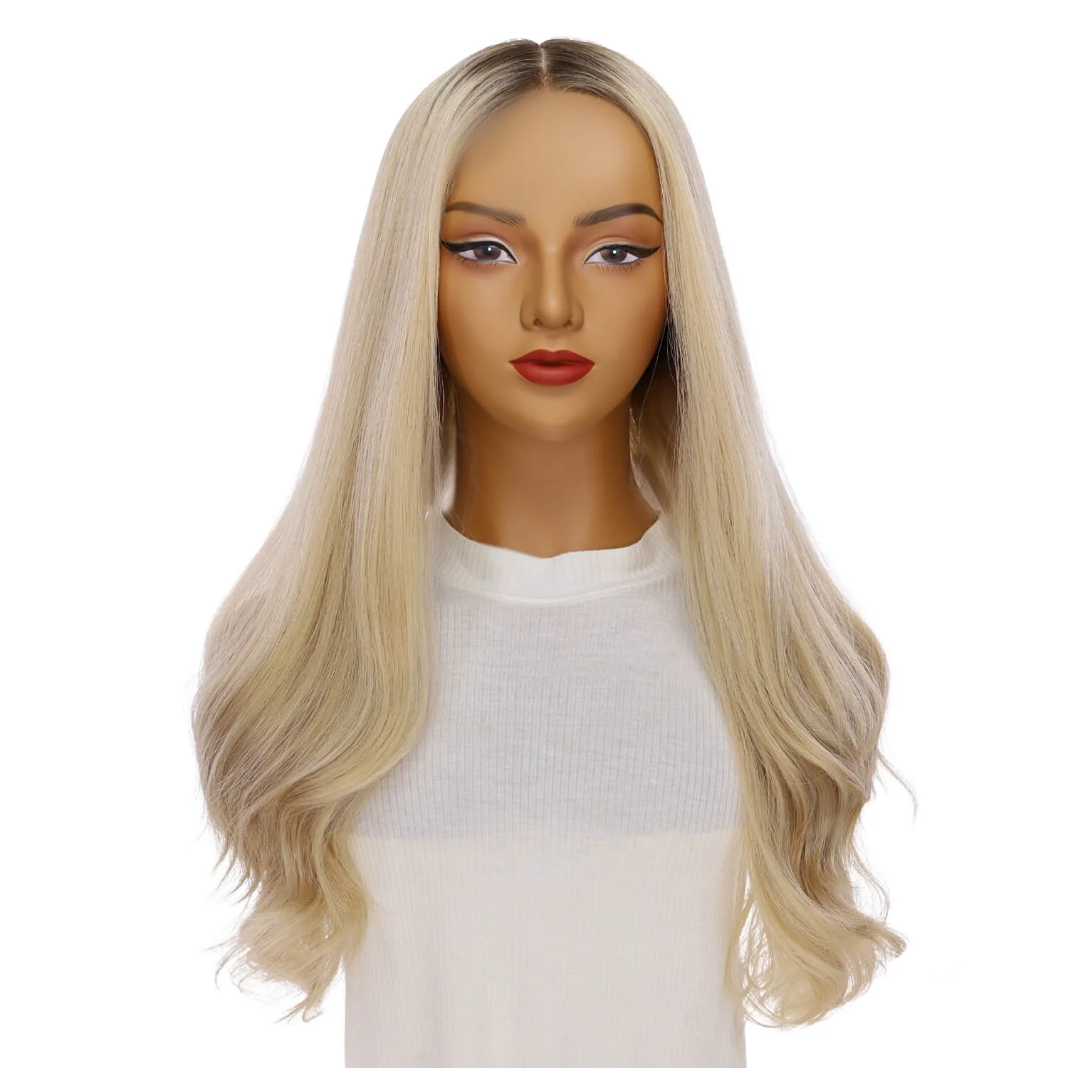 26" Amber Silk Top Wig Beige Blonde - Image 2