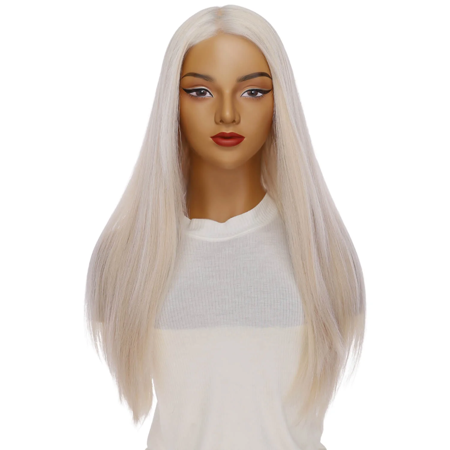 26" Amber Silk Top Wig Ice Blonde - Image 2