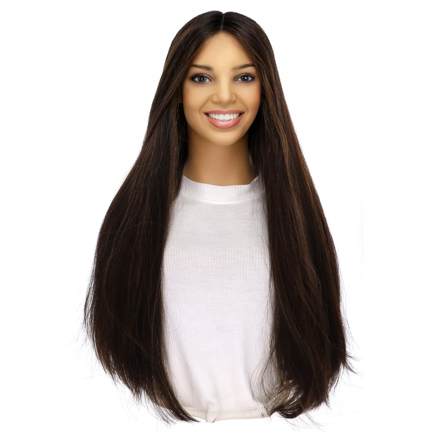 26" Divine Lace Top Topper Soft Black w/ Highlights - Image 2