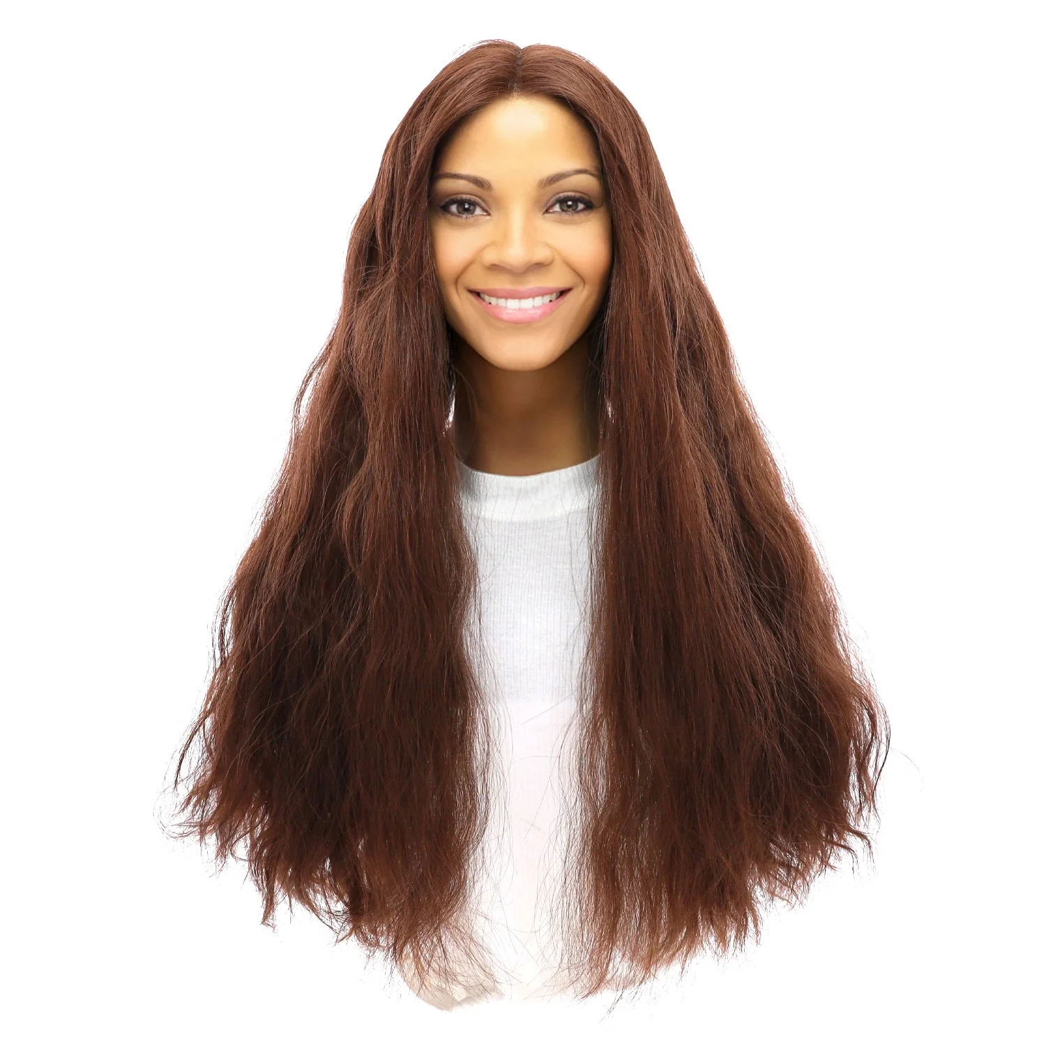26" Divine Lace Top Wig Auburn Wavy - Image 2
