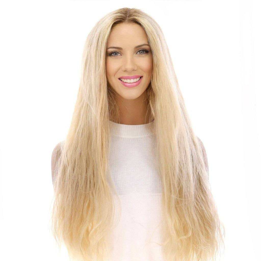 26" Divine Lace Top Wig Beige Blonde Wavy - Image 2