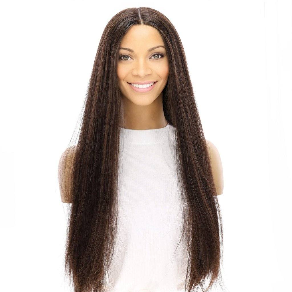 26" Divine Lace Top Wig Dark Brown - Image 2