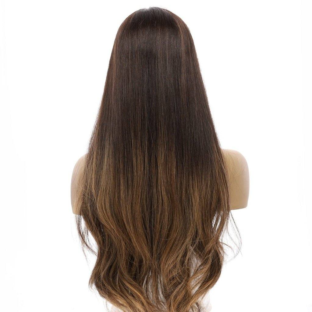 26" Divine Lace Top Wig Dark Brown Balayage - Image 3