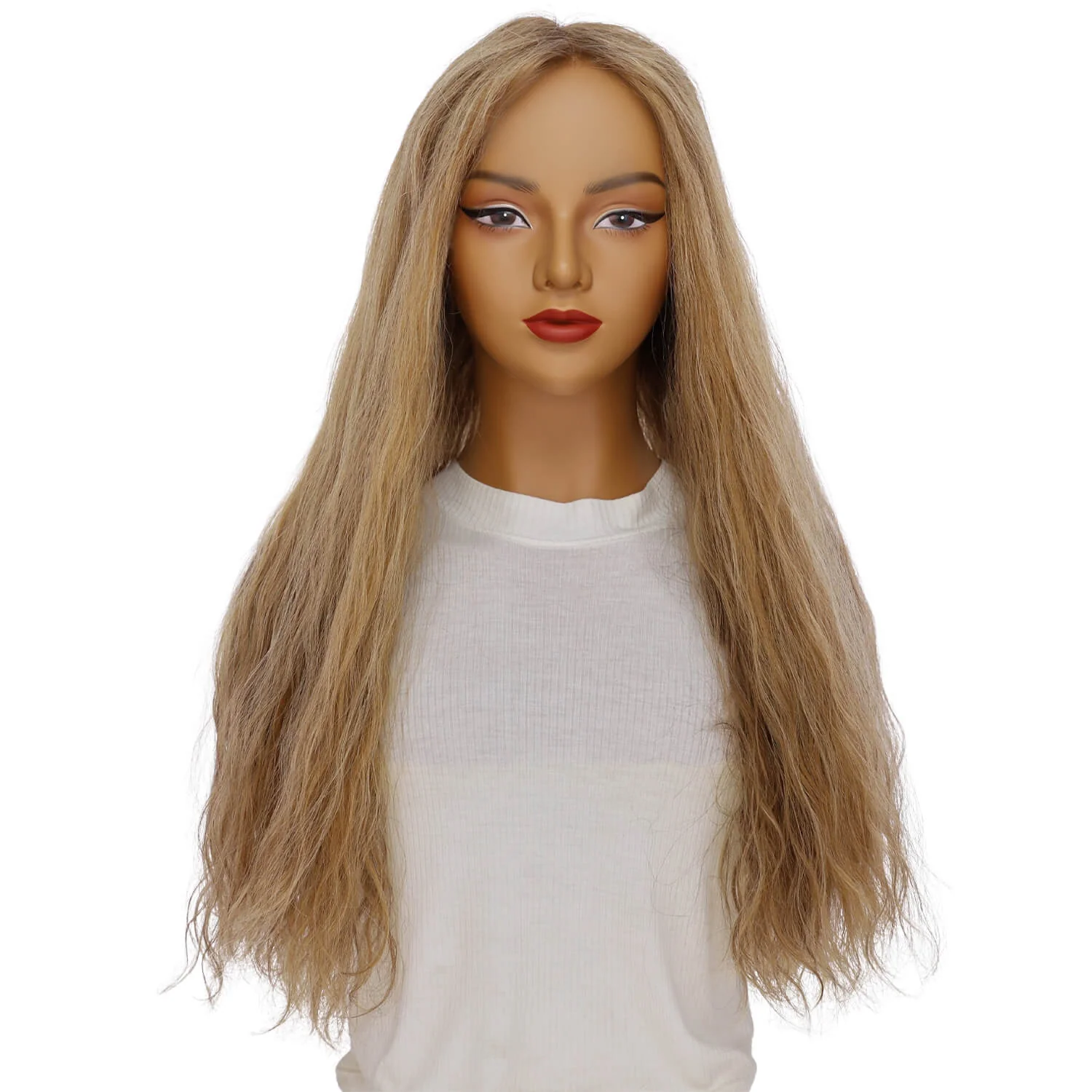 26" Divine Lace Top Wig Medium Blonde Wavy - Image 2