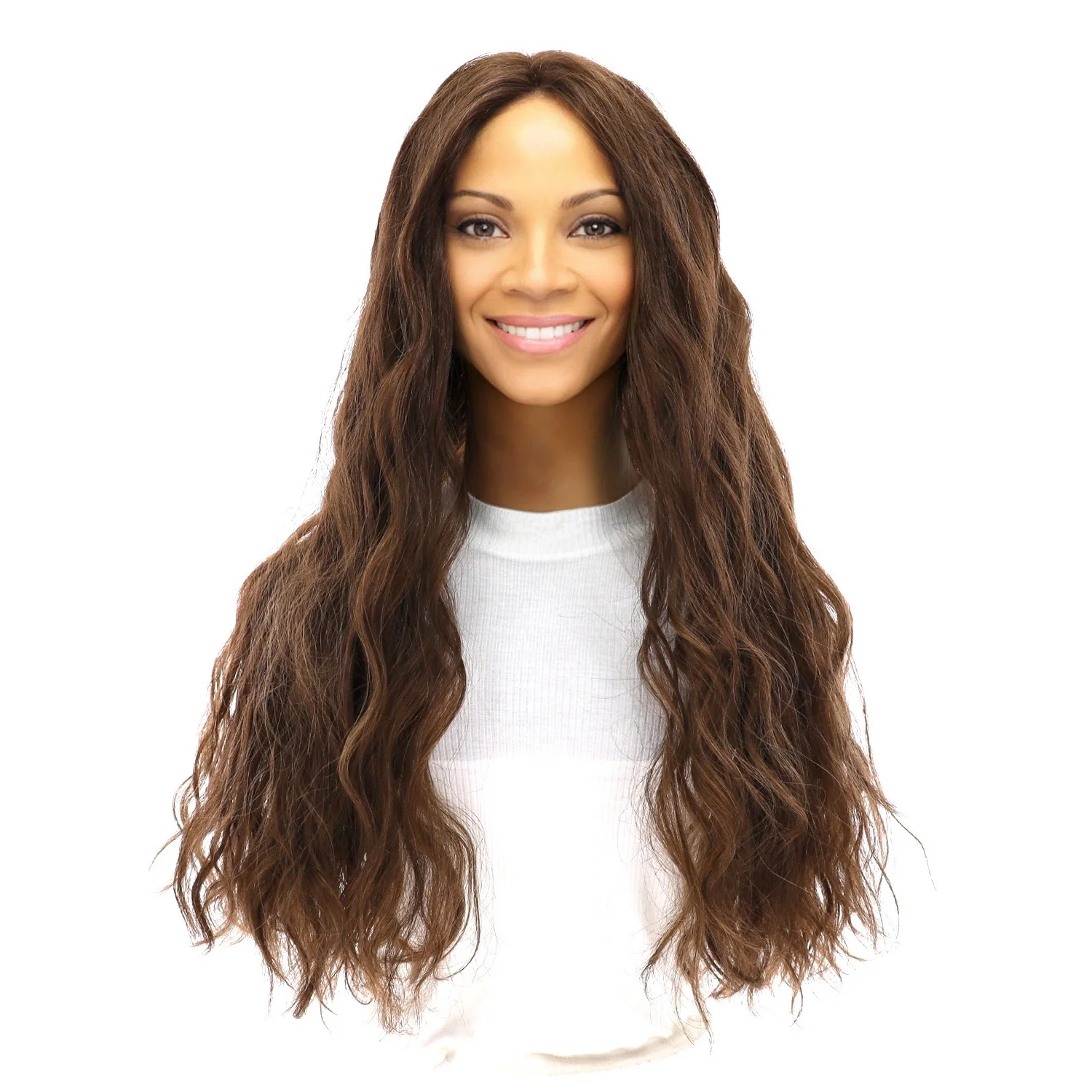 26" Divine Lace Top Wig Medium Brown Babylight Wavy - Image 2