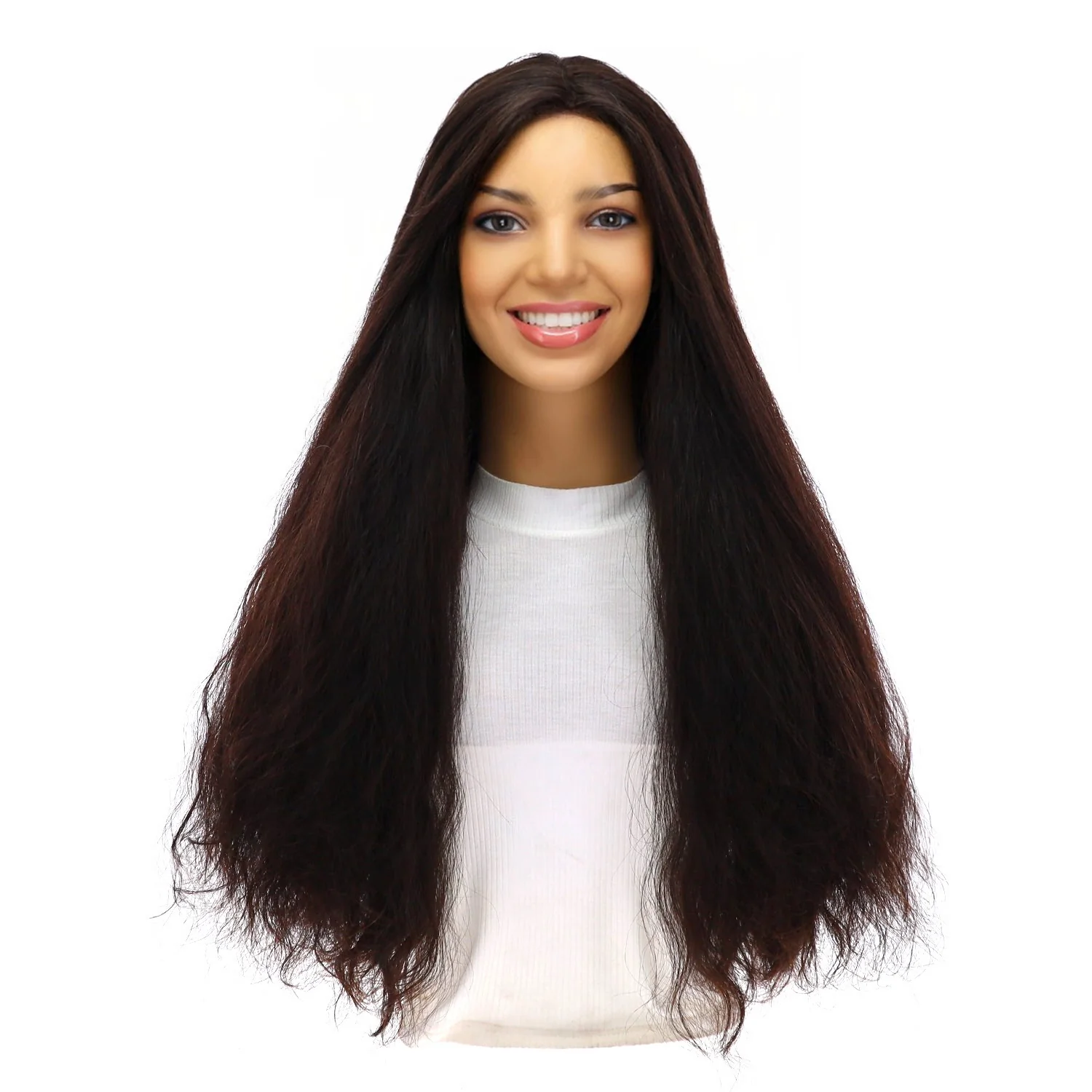 26" Divine Lace Top Wig Natural Black Wavy - Image 2