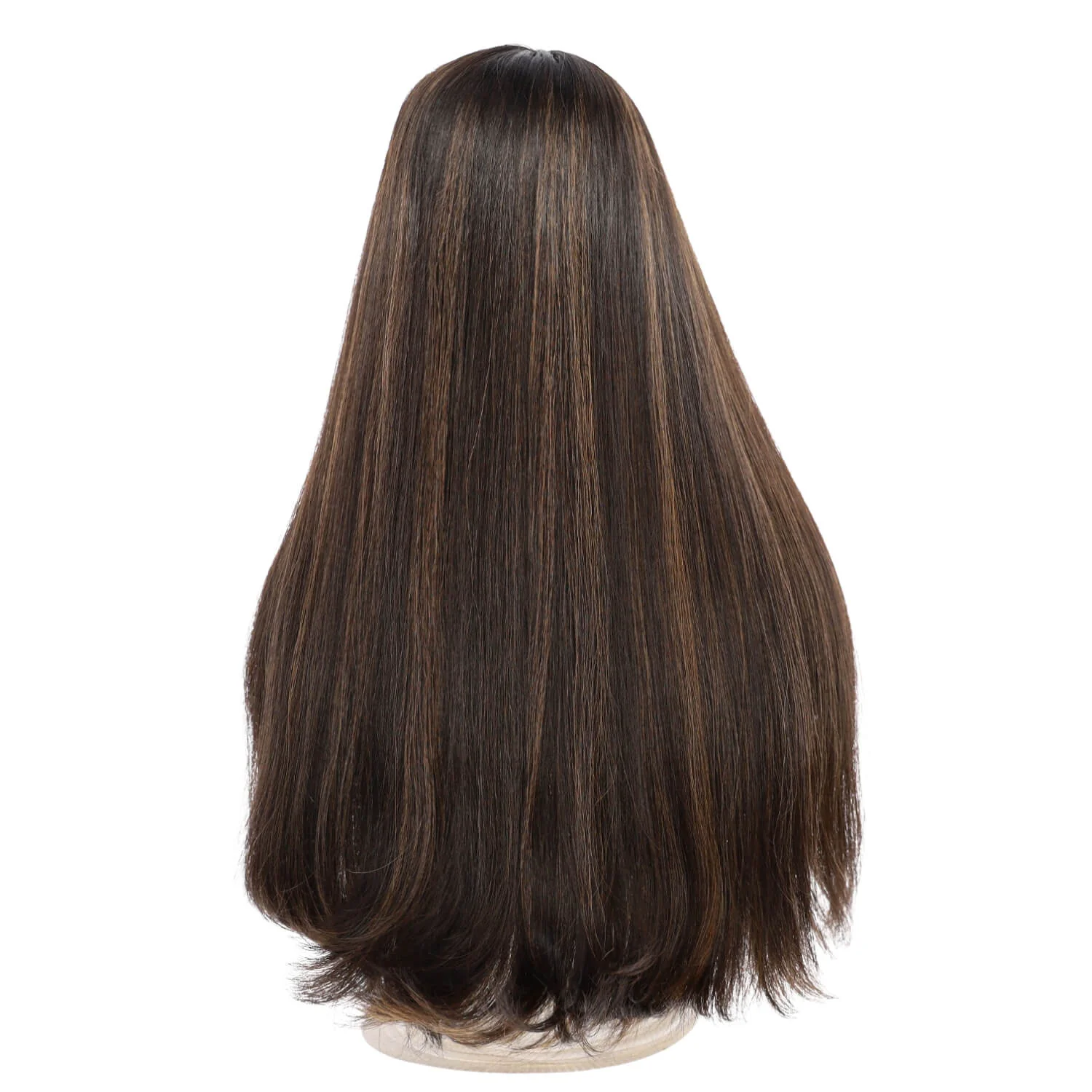 26" Divine Lace Top Wig Soft Black w/ Highlights - Image 3